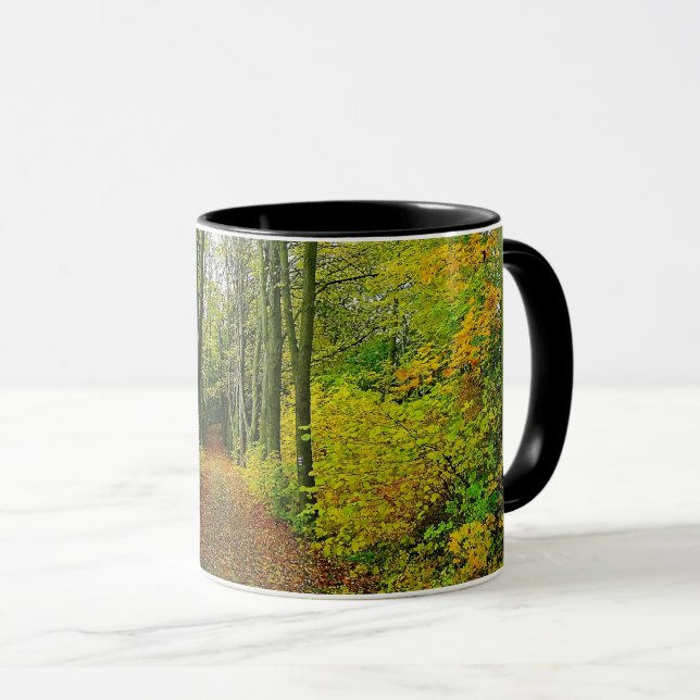 Caneca do impressão da floresta (Frente Esquerda)