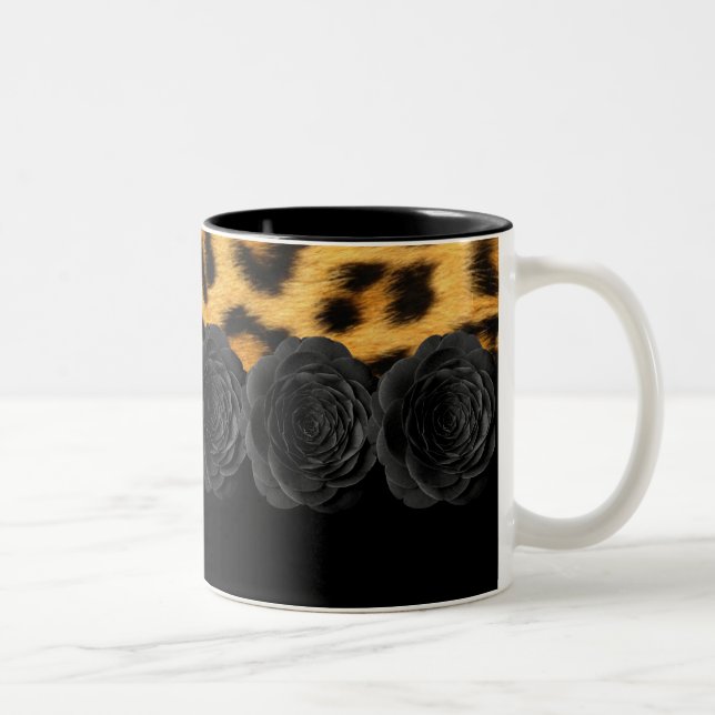 Caneca do impressão do leopardo (Direita)