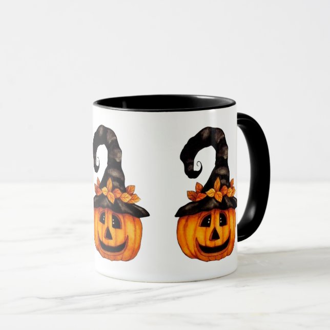Caneca do Jack-o-Lantern de Halloween/Outono (Frente Esquerda)
