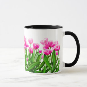 Caneca do jardim da tulipa do primavera