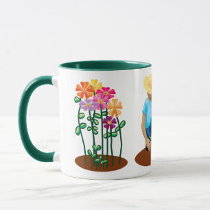 Caneca do jardineiro de flores