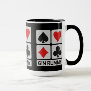 Caneca do jogador do Rummy de gim - escolha o