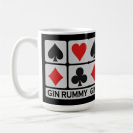Caneca do jogador do Rummy de gim - escolha o