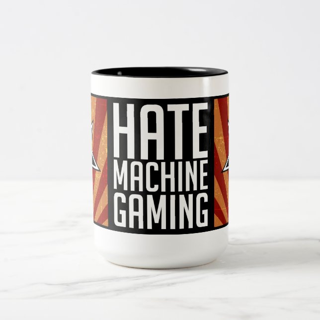 Caneca do jogo da máquina do ódio - propaganda (Centro)