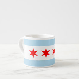 Caneca do jumbo da bandeira de Chicago