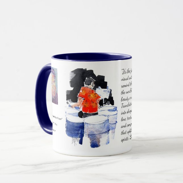 Caneca do Larry Lerew, Músico / Artista de Baixo d (Frente Esquerda)