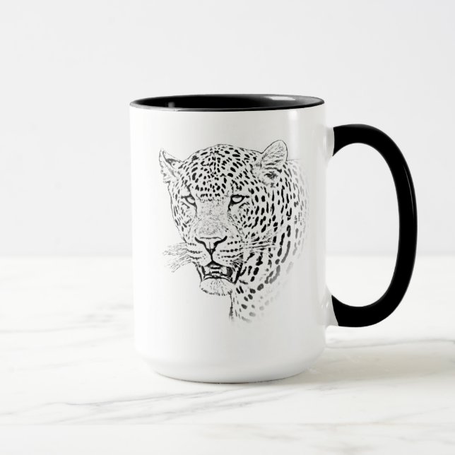 Caneca do leopardo - série de África (Direita)