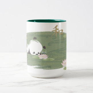 Caneca do lírio de água da panda do zen