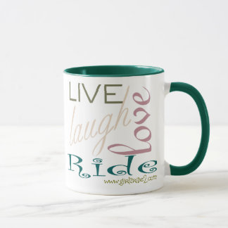 Caneca do LiveLaughLoveRide-Café