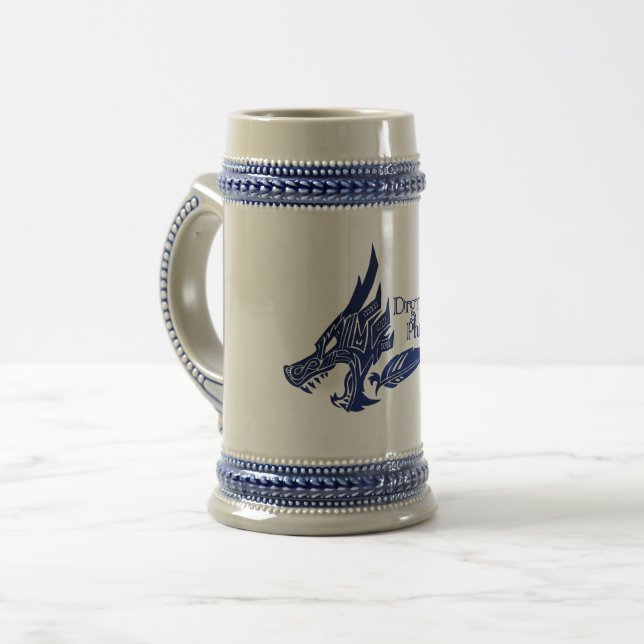 Caneca do logotipo de DrgnWings_PhnxFthers (Frente Esquerda)