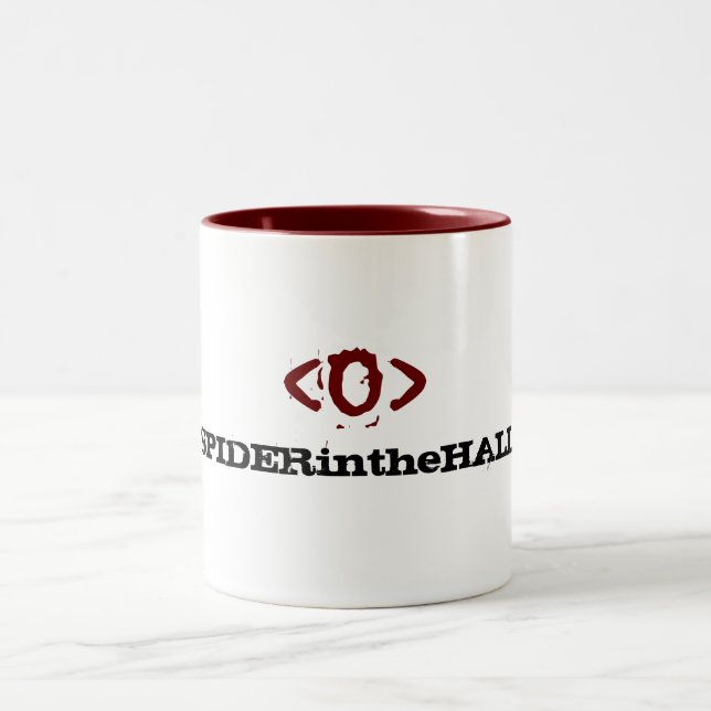 Caneca do logotipo do olho de SPIDERintheHALL (Centro)