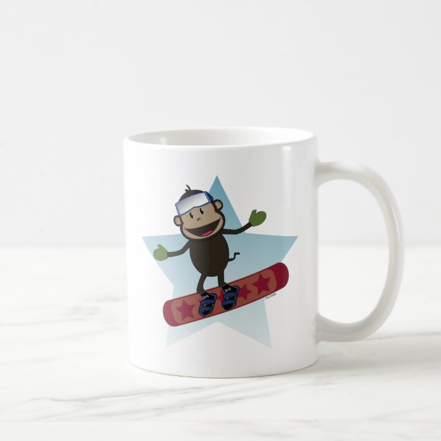 Caneca do macaco do Snowboard (Direita)