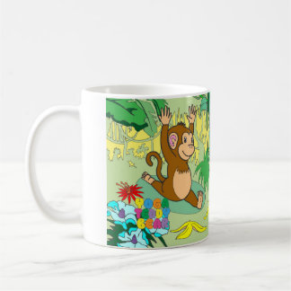 Caneca do macaco do urso de ursinho da ioga