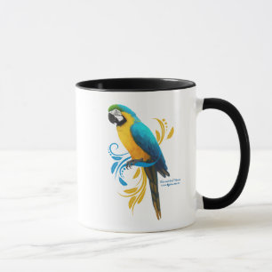 Caneca do Macaw do azul e do ouro