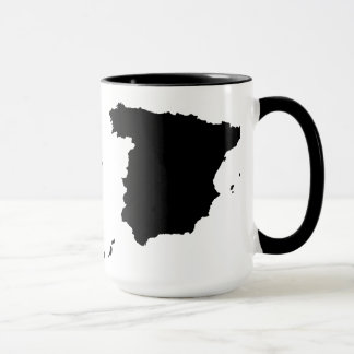 Caneca do mapa da espanha