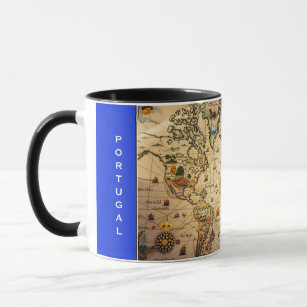 Poster Mapa político de Portugal: caneca de café de dois