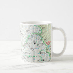 Caneca do mapa da sequóia/reis Garganta