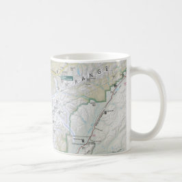 Caneca do mapa de Denali (Alaska)