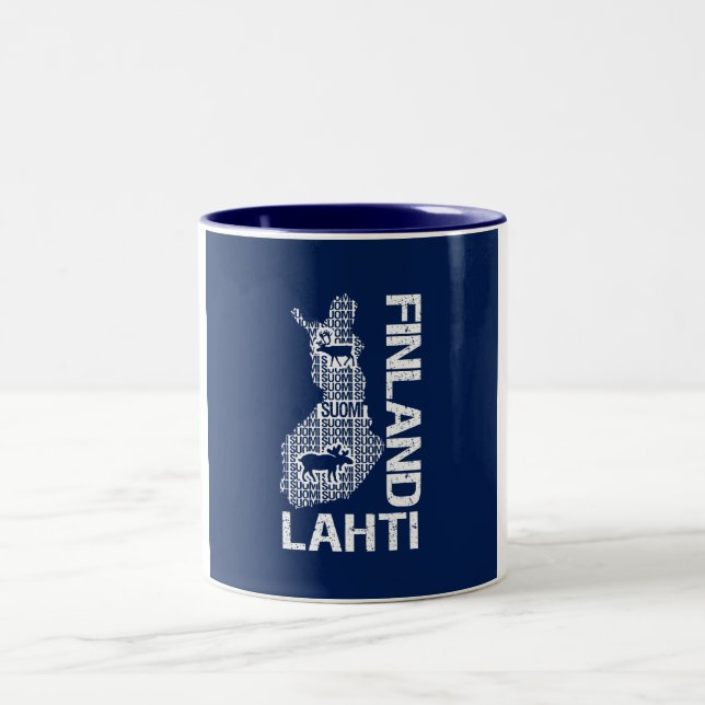 Caneca do MAPA de FINLANDIA - Lahti - escolha o (Centro)