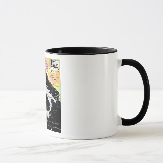 Caneca do mapa de Italia (Direita)