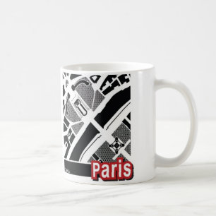 Caneca do mapa de Paris