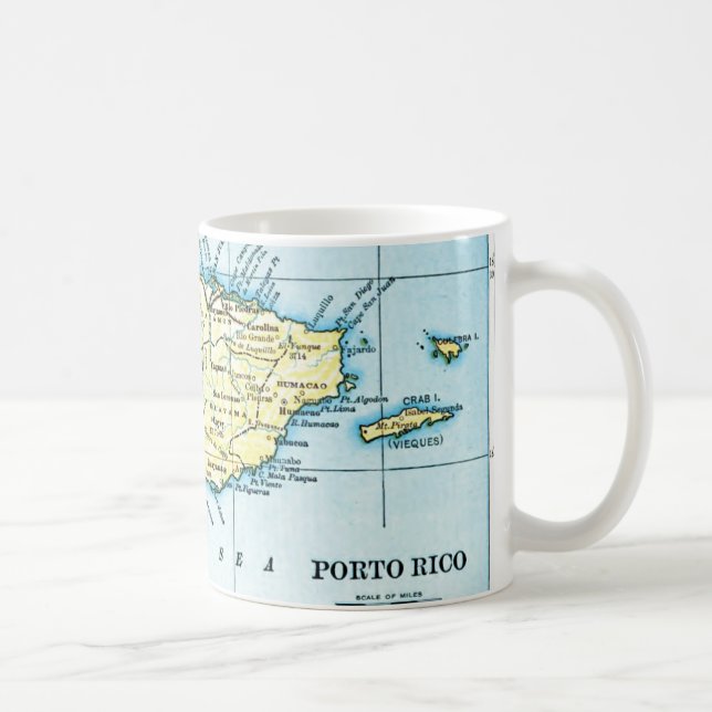 Caneca do mapa de Puerto Rico (Direita)