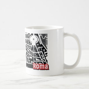 Caneca do mapa de Roma