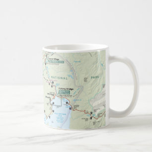 Caneca do mapa de Yellowstone