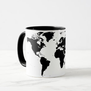 Caneca do mapa do mundo