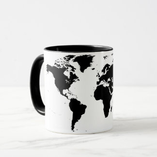 Caneca do mapa do mundo