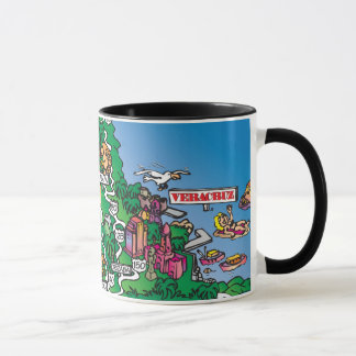 Caneca do mapa dos desenhos animados de México