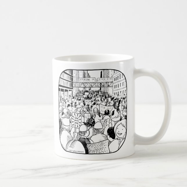 Caneca do março Chicago das mulheres (Direita)