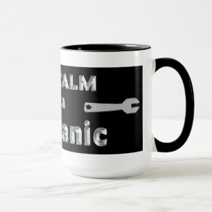 CANECA DO MECÂNICO - MANTENHA CALMO - PRETO E