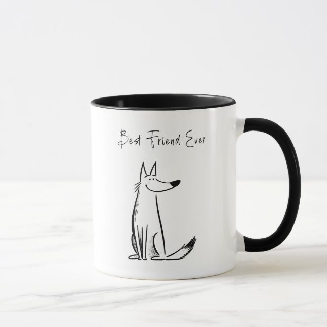 Caneca do Melhor Amigo de Sempre Cachorro – Ilustr (Direita)