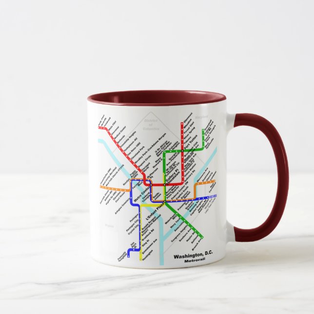 Caneca do metro da C.C. de Washington (Direita)
