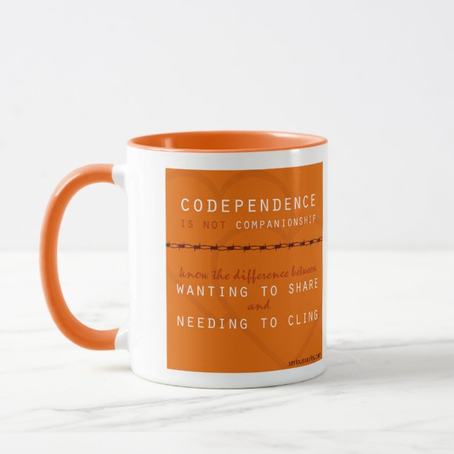 Caneca do Mindfulness de Codependence da batida (Esquerda)