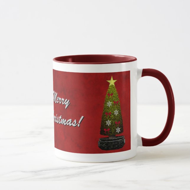 Caneca do modelo do Feliz Natal - personalizada (Direita)
