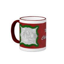 Caneca do modelo do Feliz Natal - personalizada
