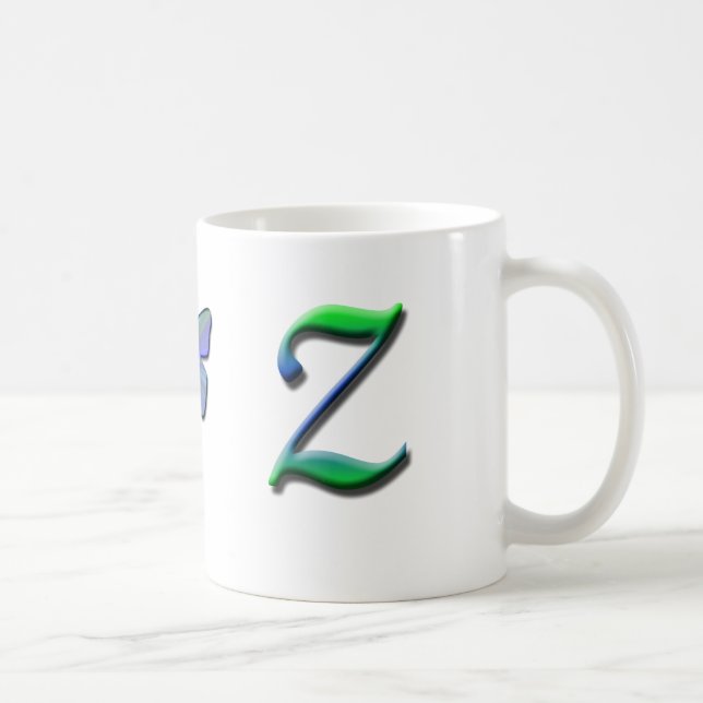 Caneca do monograma Z (Direita)