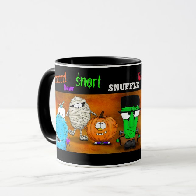 Caneca do monstro de Grrrrrr do Snort do rosnado (Frente Esquerda)