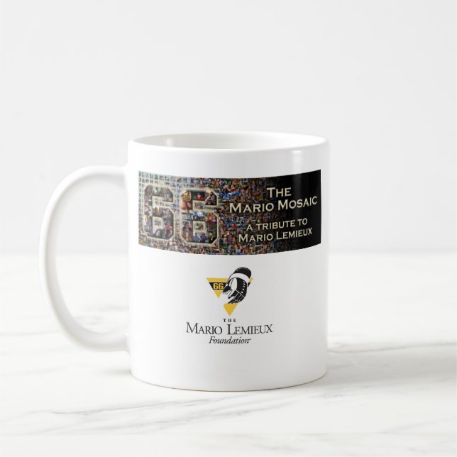 Caneca do mosaico de Mario com foto individual (Esquerda)