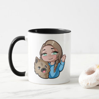 Caneca do muffin & do Lille Venn Chibi