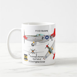 Caneca do mustang de P-51 Tuskegee
