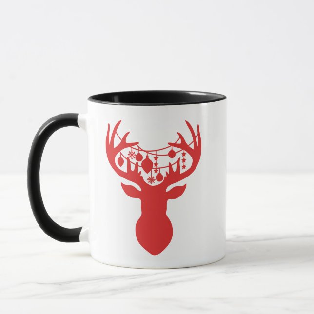 Caneca do Natal com os ornamento na rena (Esquerda)