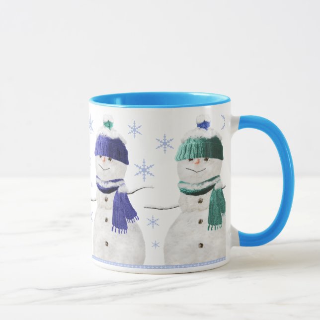 Caneca do Natal de quatro bonecos de neve (Direita)