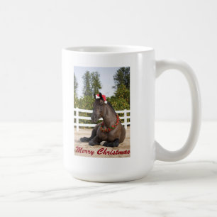 Caneca do Natal do cavalo de esboço