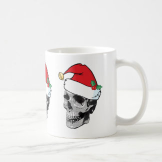 Caneca do Natal do crânio do papai noel