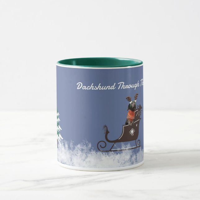 Caneca do Natal do Dachshund (Centro)