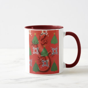 Caneca do Natal do geco