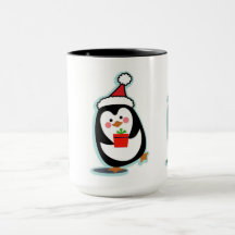 Caneca do Natal do pinguim - pinguins